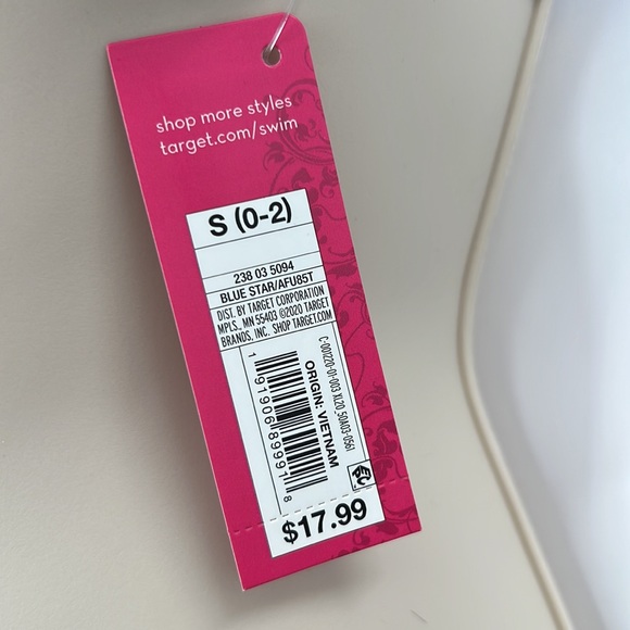 🆕NWT Red White & Blue Stars & Stripes Target Xhilaration Bikini Top Small 0-2 - Picture 4 of 10